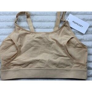 Momcozy Nursing Bra Medium Beige Li Orange Hands Free Pumping Maternity Bra NWT